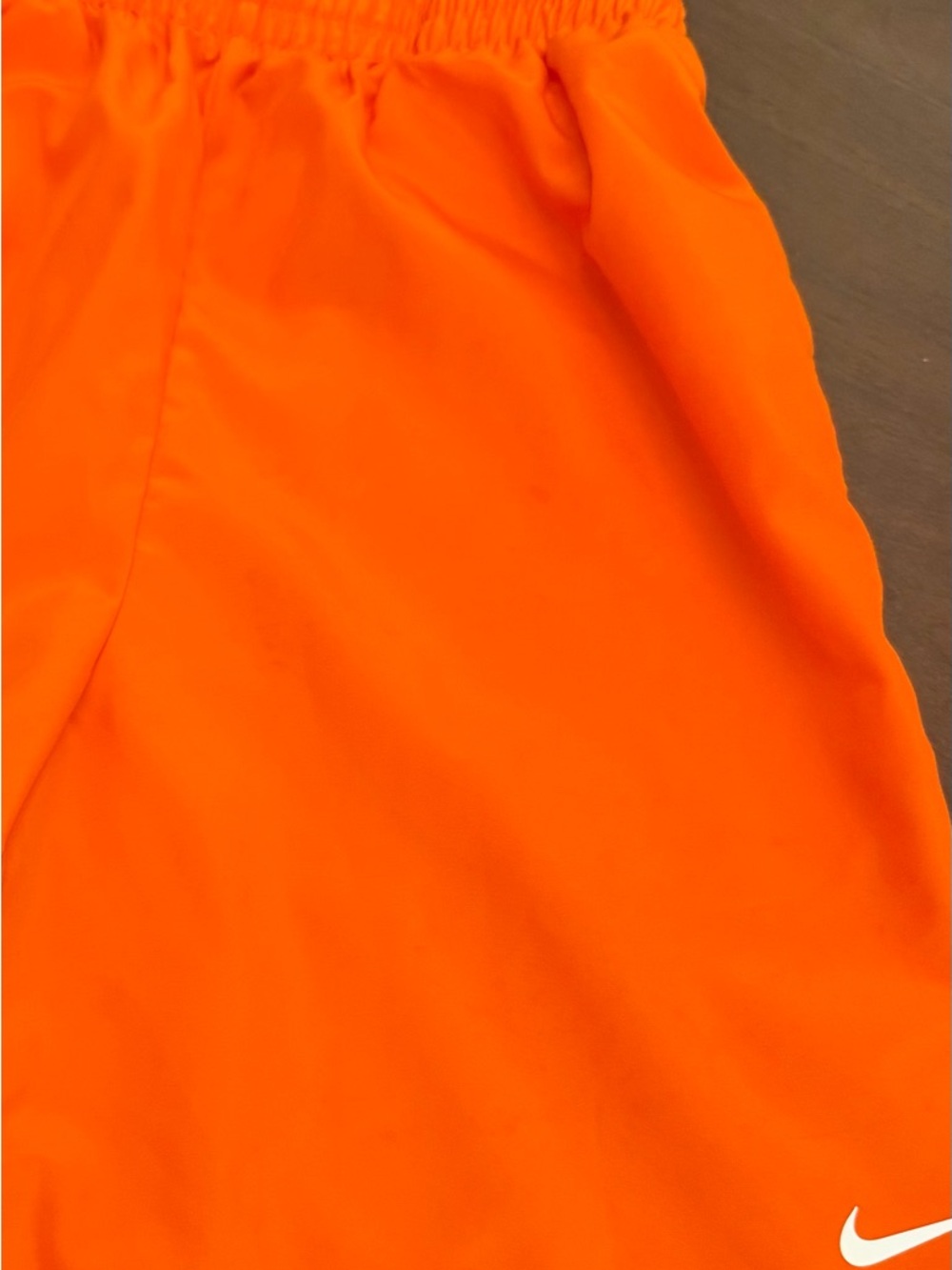 Nike Orange Performance Shorts with Swoosh Boys-L